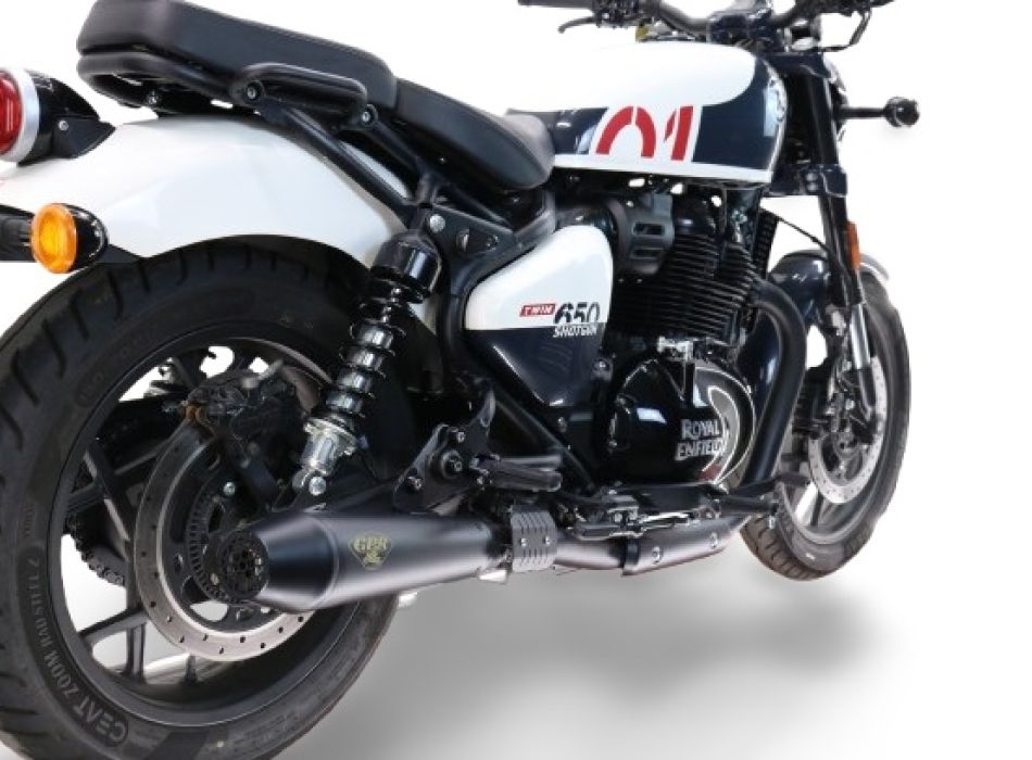 Royal Enfield Shotgun 650 GPR Black Ultracone slip-on silencers - Image 2
